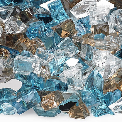1/2" Pre-Mixed Fire Glass - 10lbs