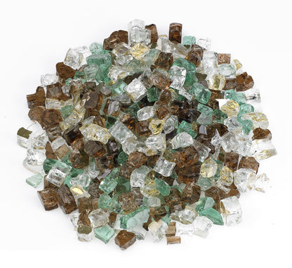1/2" Pre-Mixed Fire Glass - 10lbs