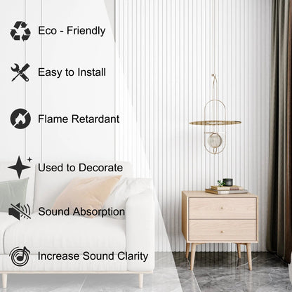 Acoustical 100% Polyester Wall Panel, 48" x 24" x 0.7" Sound Proof Wall Panels
