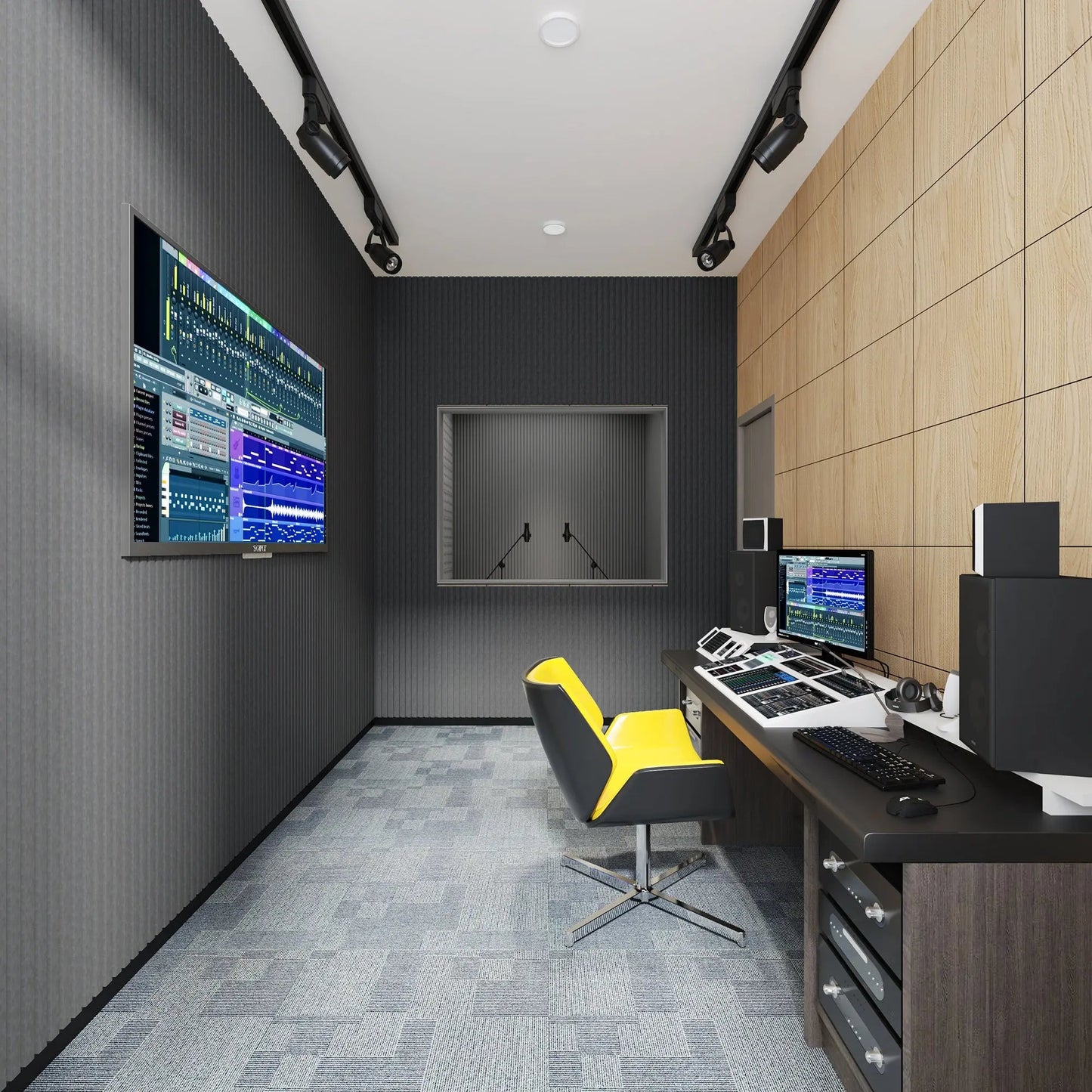 Acoustical 100% Polyester Wall Panel, 48" x 24" x 0.7" Sound Proof Wall Panels