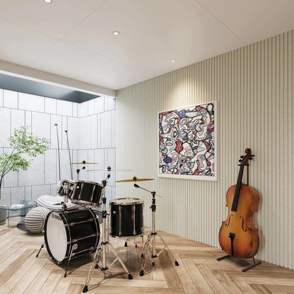Acoustical 100% Polyester Wall Panel, 48" x 24" x 0.7" Sound Proof Wall Panels