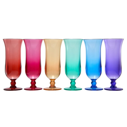 Madrid Acrylic Hurricane Cocktail Glassware, Set of 6