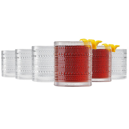 Barcelona Acrylic Lowball Hobnail Glassware, Set of 6
