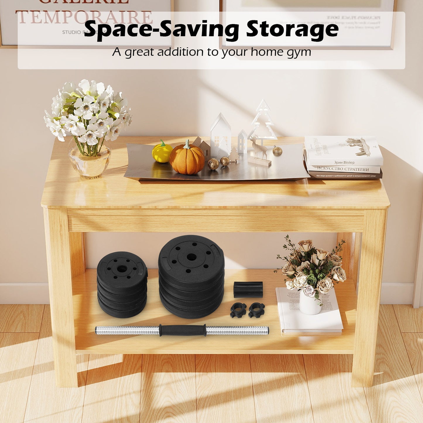 Adjustable Dumbbells 66 LBS Free Weights with Connectors for Home Gym Fitness Workout