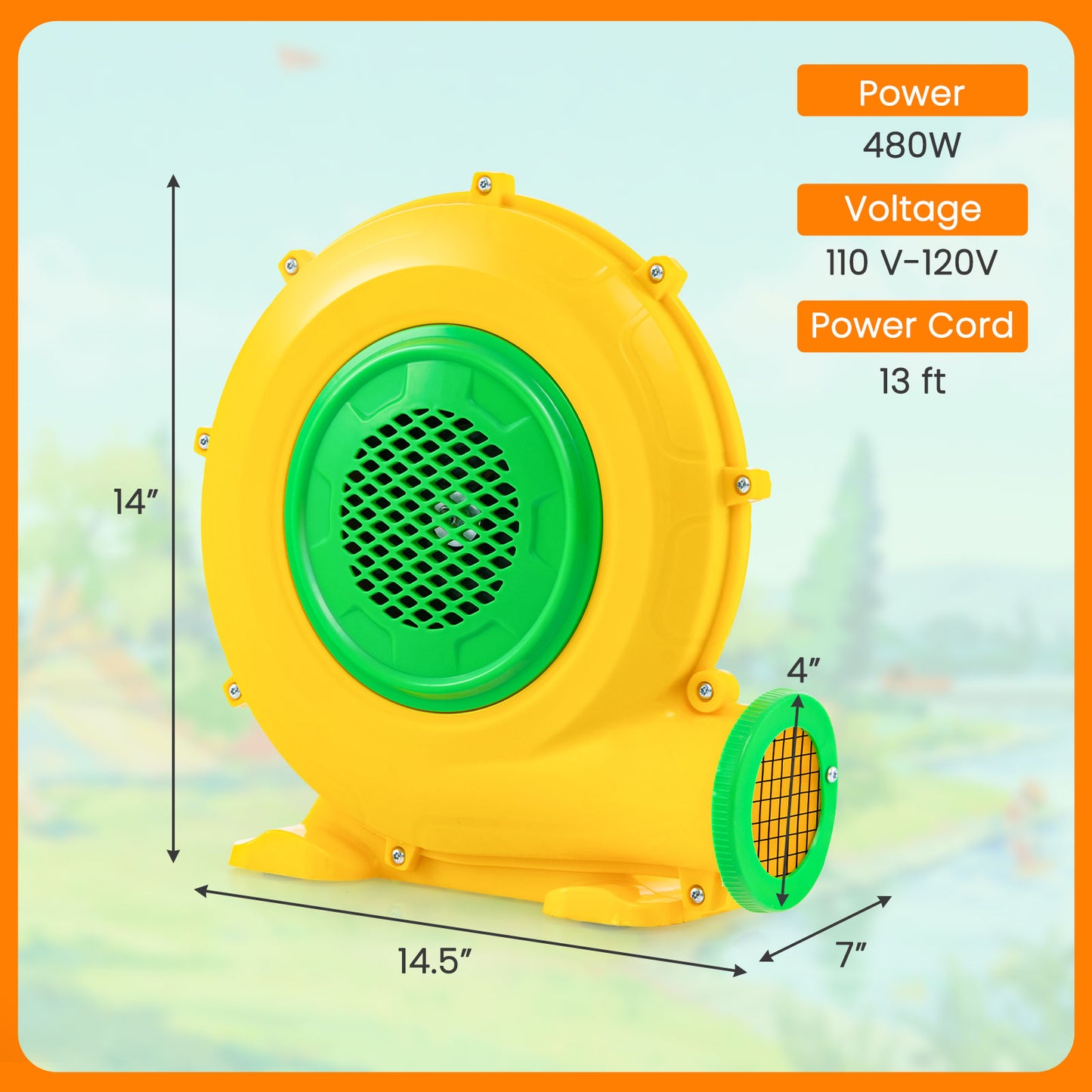Air Blower Air Pump Fan with Convenient Handle and Ground Stakes
