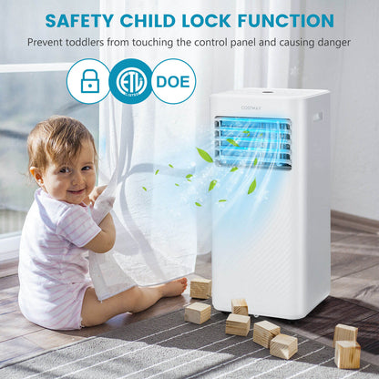 10000 BTU 4-in-1 Portable Air Conditioner with Dehumidifier and Sleep Mode