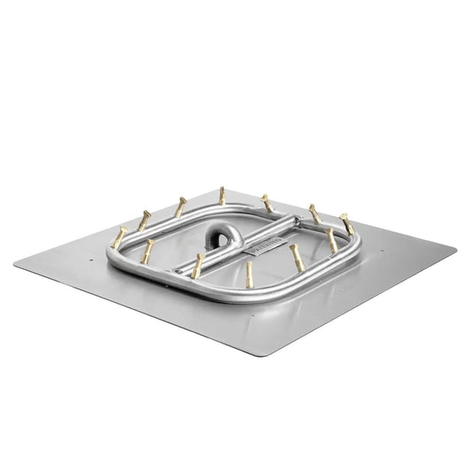 Square Flat Pan and Square Stainless Steel Bullet Burner