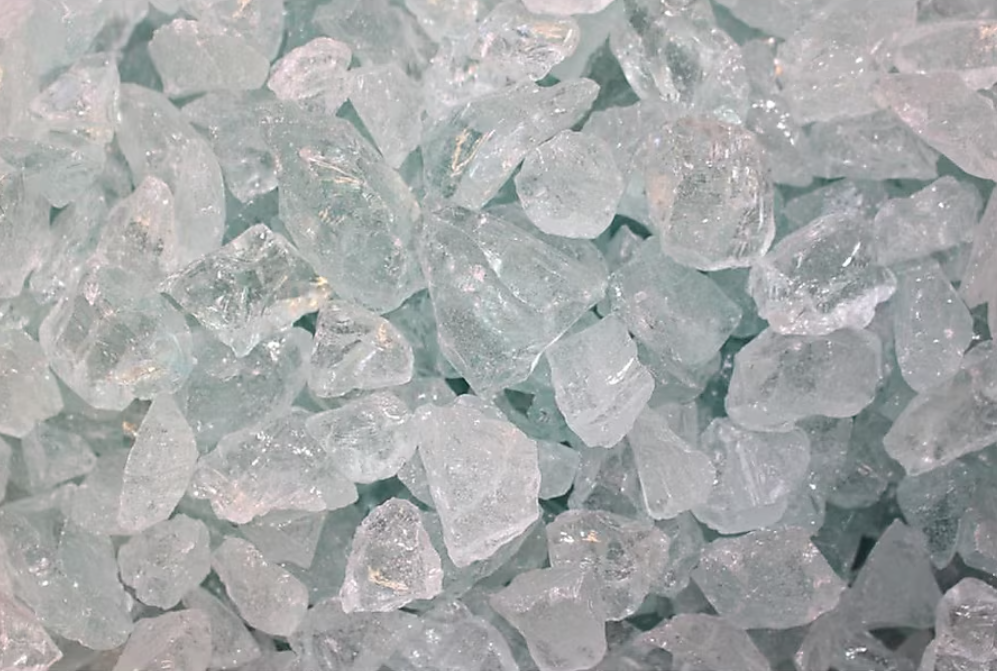 Aqua Fire Glass Medium Size (1/2"-3/4") - 25 LBS