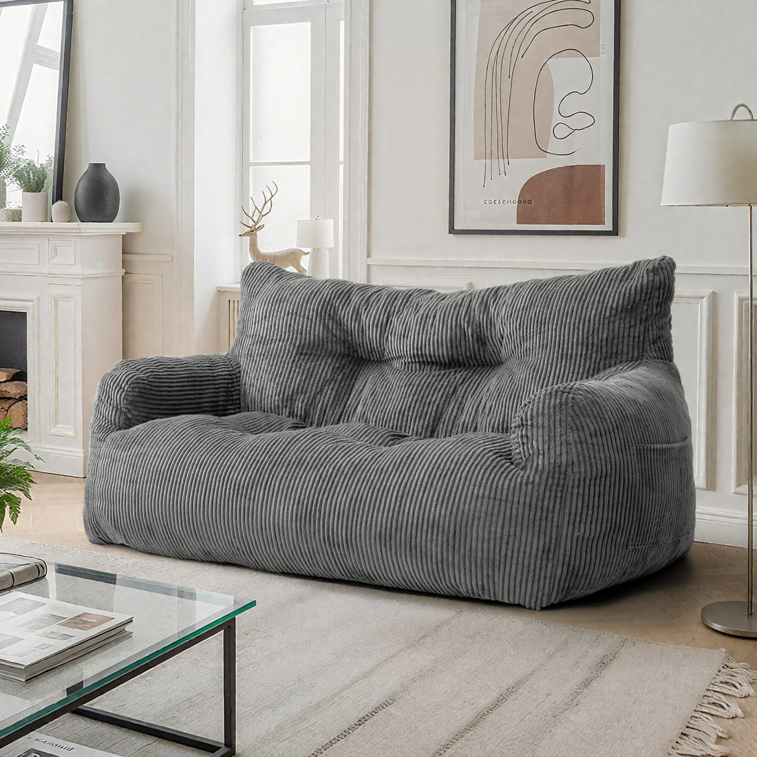 Pamapic Adult Bean Bag Chair for House Comfy