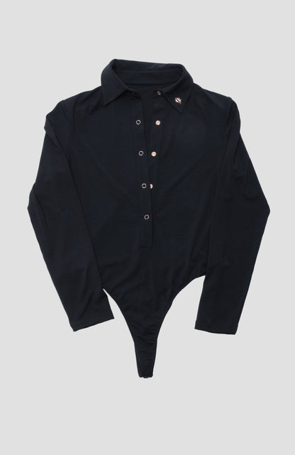 Foreplay Women’s Golf Polo Bodysuit - Long-Sleeve