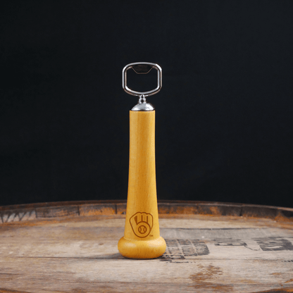 Milwaukee Brewers "Glove" Season Opener™ | Baseball Bat Handle Bottle Opener