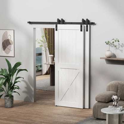 Bypass Sliding Barn Door Hardware Kit Basic I Pulley (No Door)