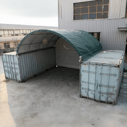 20FT x 20FT Container Shelter with Closed Back Panel
