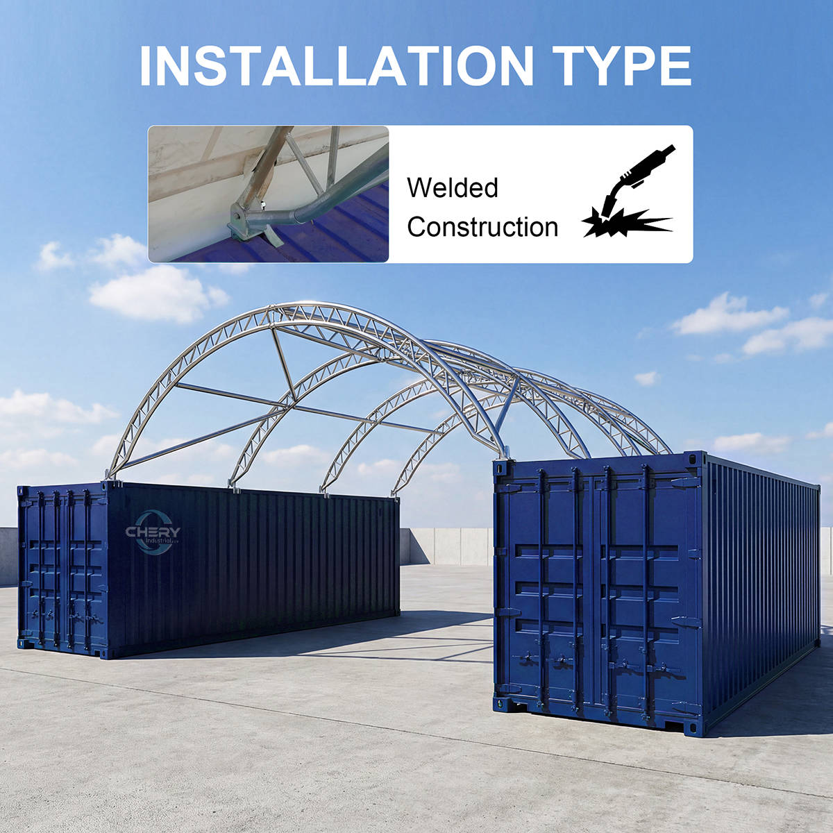 Reinforced 20FT x 20FT Double Truss Container Shelter