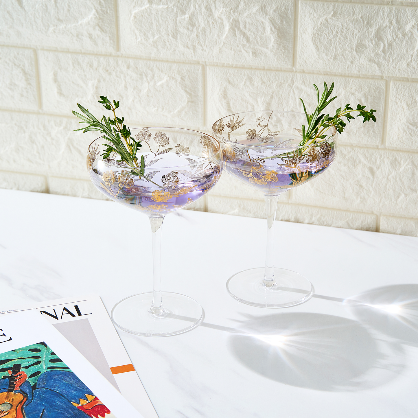 Trevi Champagne Coupe, Cocktail Glassware, Set of 2