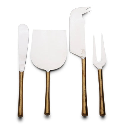 CAMELLIA Cheese Knife and Spreader 4 PC. SET