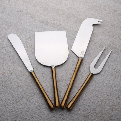 CAMELLIA Cheese Knife and Spreader 4 PC. SET