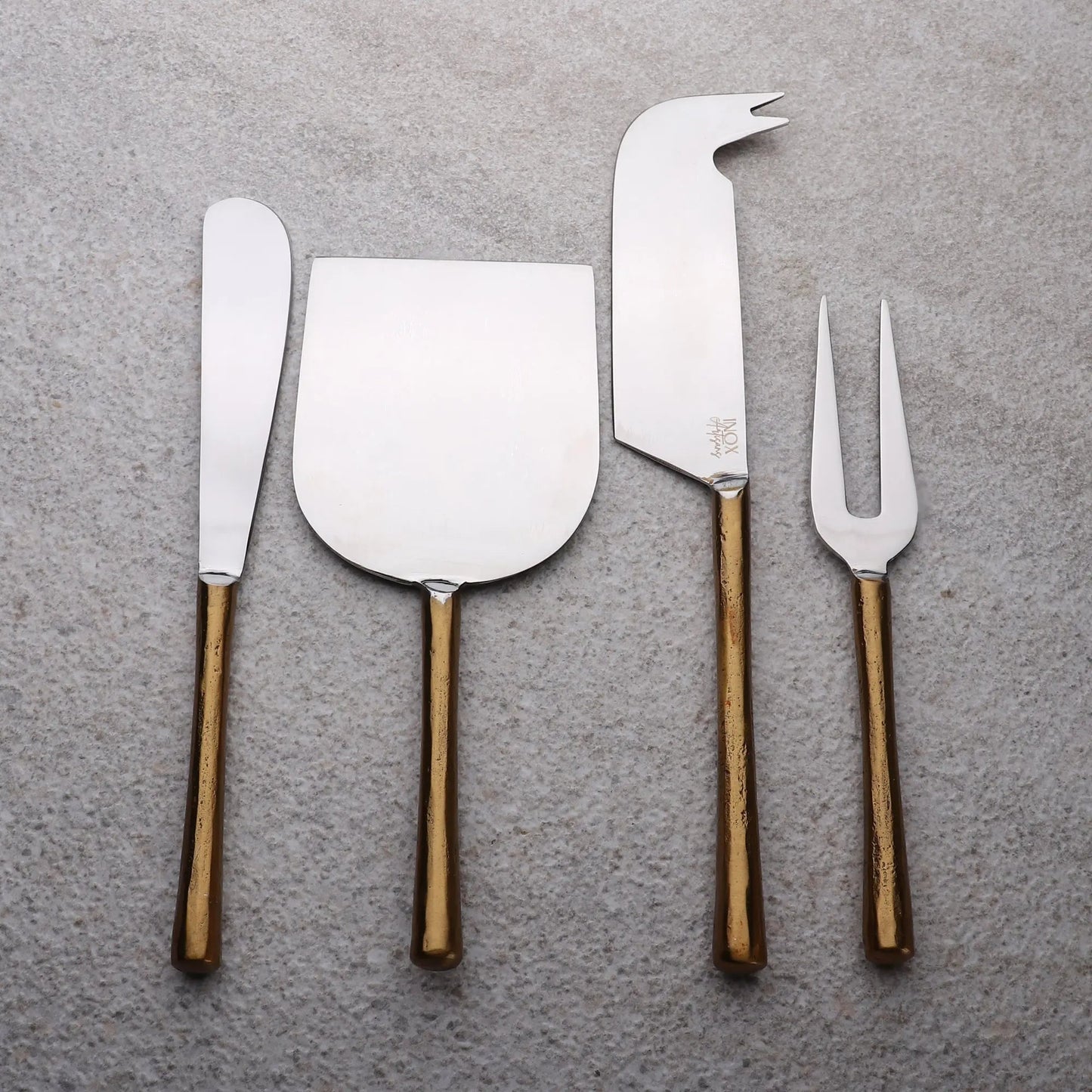 CAMELLIA Cheese Knife and Spreader 4 PC. SET