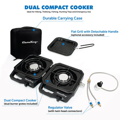 Flame King Portable Propane Campact Cooker