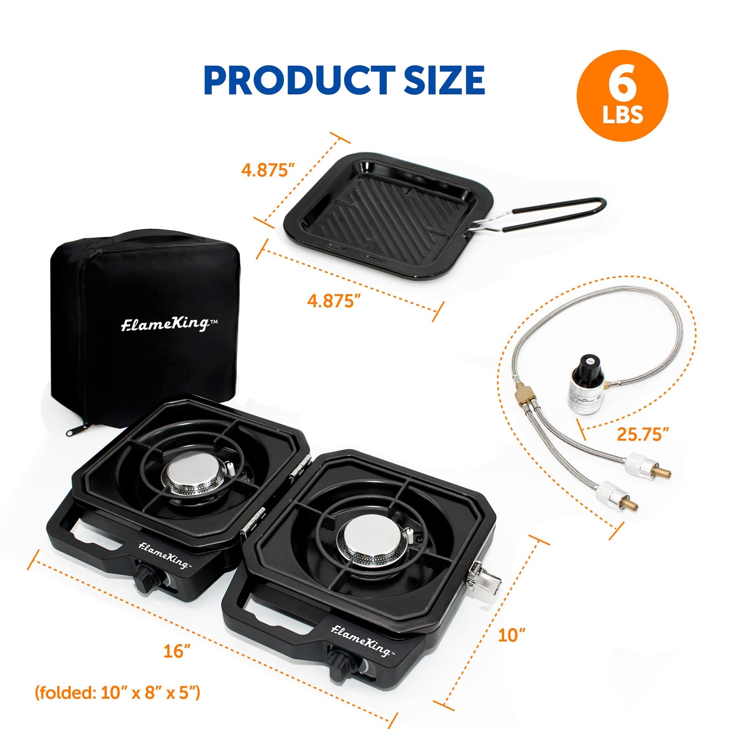 Flame King Portable Propane Campact Cooker