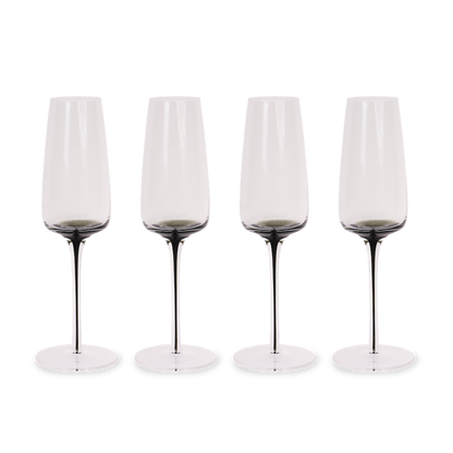 Smoke Stem Champagne Glasses