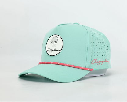 Mint Green Rope Hat - Chippopotamus Pink