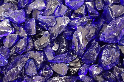 Cobalt Blue Fire Glass Medium Size (1/2"-3/4") - 25 LBS