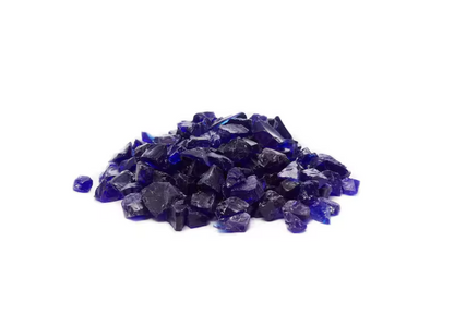 Cobalt Blue Fire Glass Medium Size (1/2"-3/4") - 25 LBS