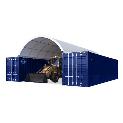 20FT x 40FT Container Shelter with Closed Back Panel