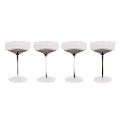 Smoke Stem Coupe Glasses