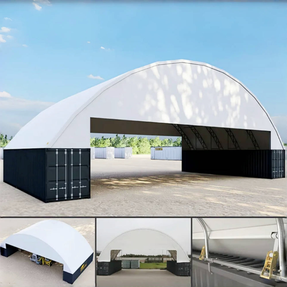 60FT x 40FT x 15FT Double Truss Container Canopy Shelter