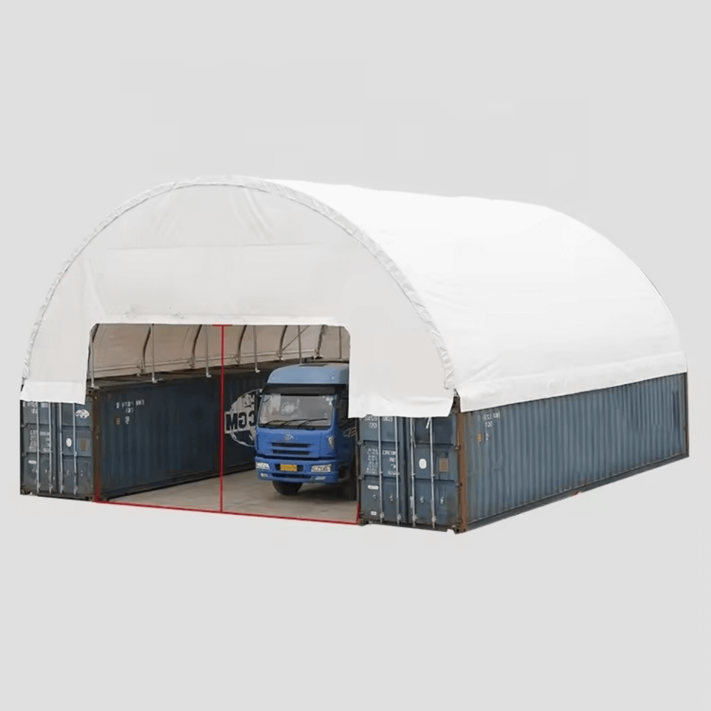 60FT x 40FT x 20FT Double Truss Container Canopy Shelter
