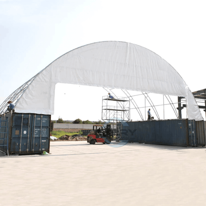 60FT x 40FT x 20FT Double Truss Container Canopy Shelter