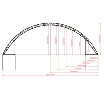 60FT x 40FT x 20FT Double Truss Container Canopy Shelter
