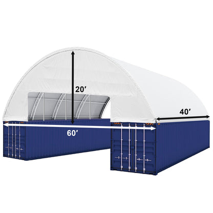 60FT x 40FT x 20FT Double Truss Container Canopy Shelter