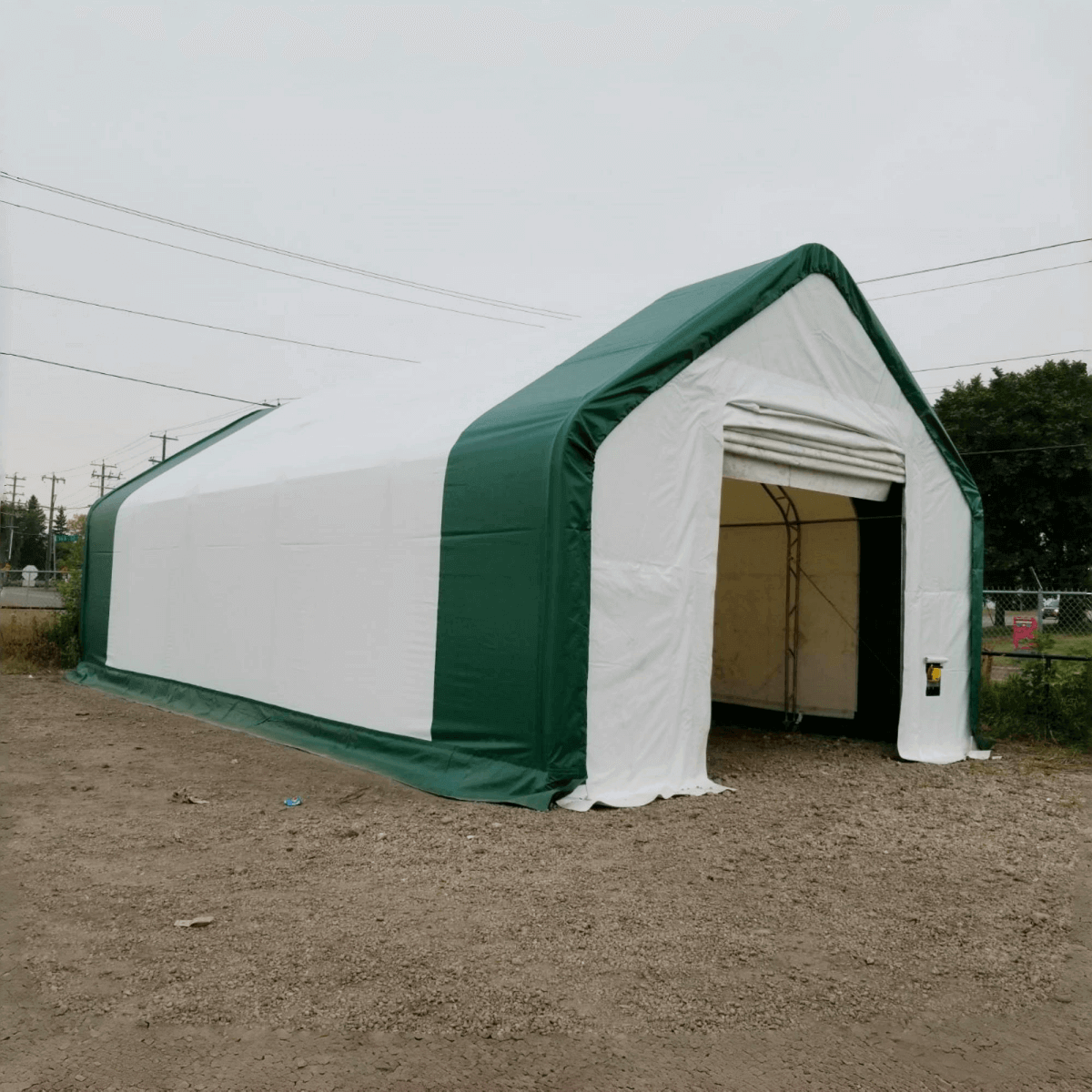 W 20FT x L 40FT x H 16FT Double Truss Storage Shelter