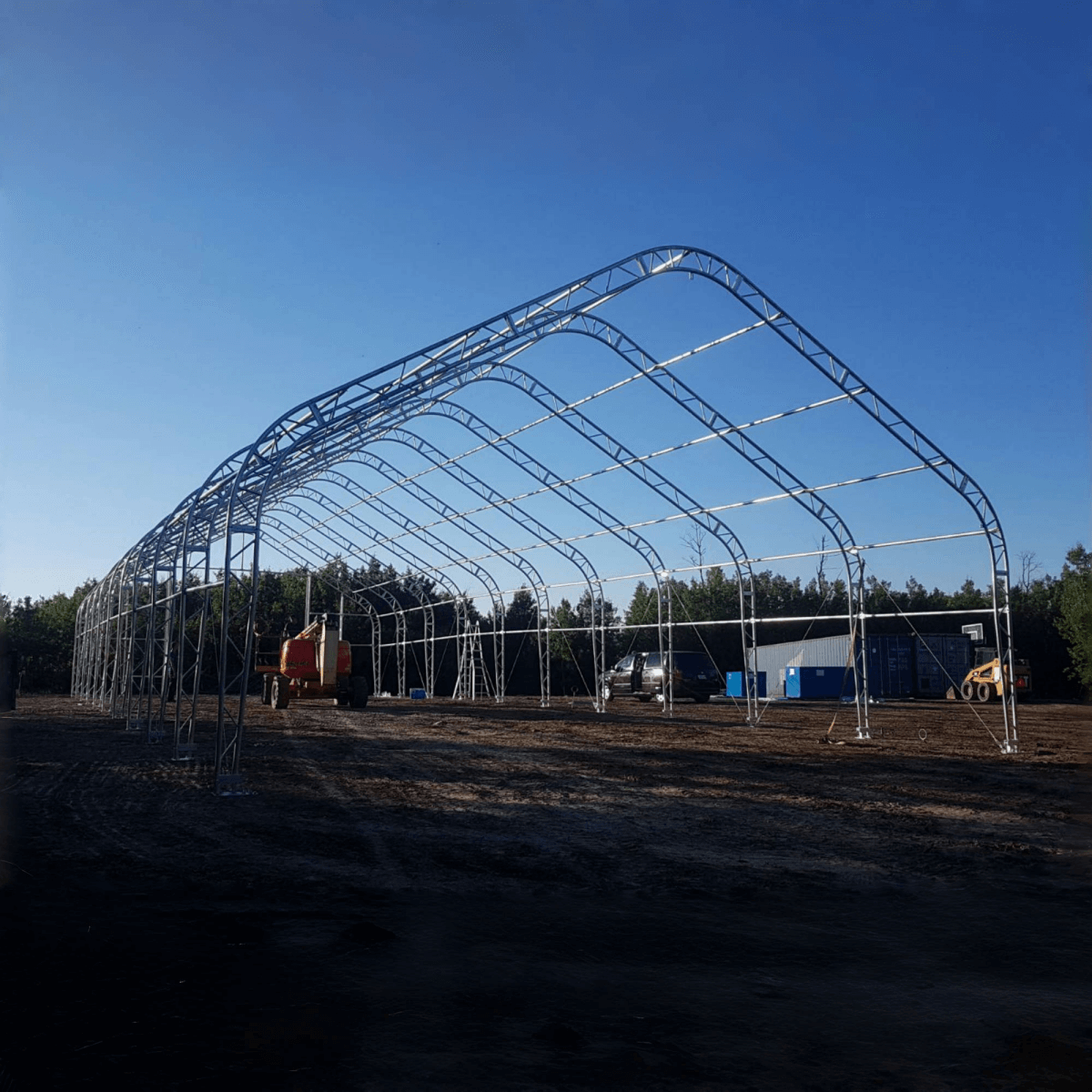 W 30FT x L 80FT x H 20FT Double Truss Storage Shelter