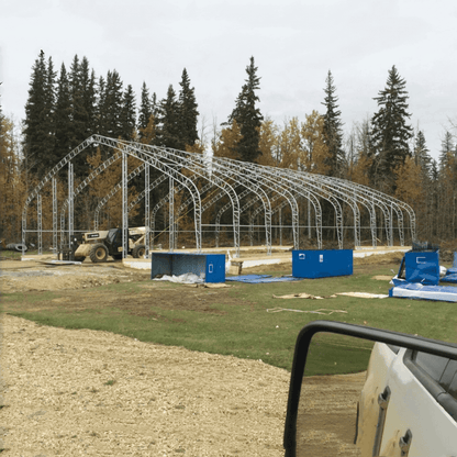 W 40FT x L 80FT x H 23FT Double Truss Storage Shelter