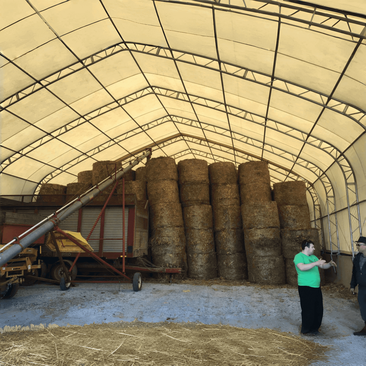 W 40FT x L 80FT x H 23FT Double Truss Storage Shelter