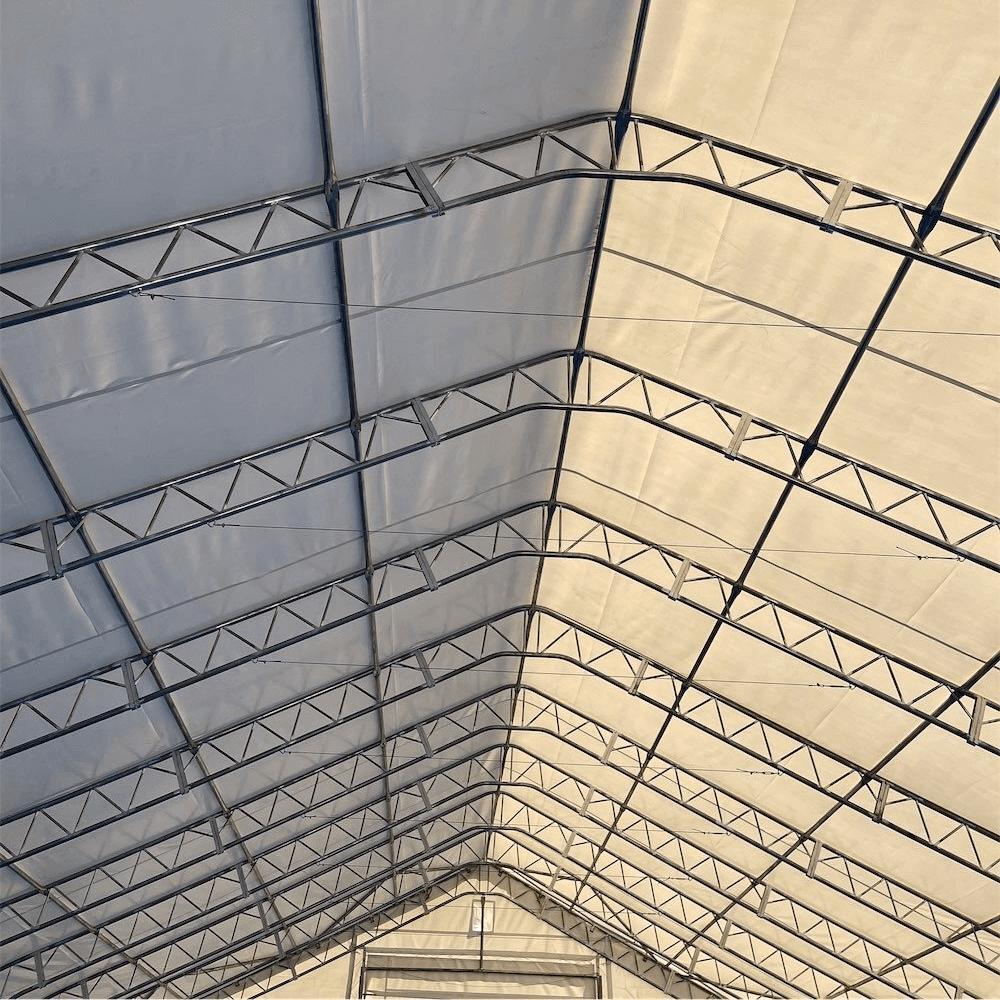 W 50FT x L 100FT x H 23FT Double Truss Storage Shelter