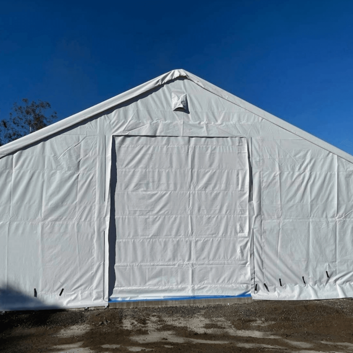 W 50FT x L 100FT x H 23FT Double Truss Storage Shelter