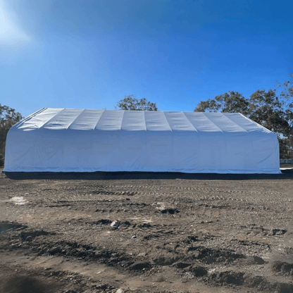 W 50FT x L 100FT x H 23FT Double Truss Storage Shelter