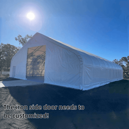 W 50FT x L 100FT x H 23FT Double Truss Storage Shelter