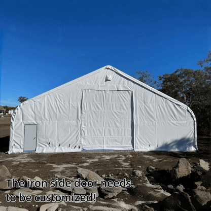 W 50FT x L 80FT x H 23FT Double Truss Storage Shelter