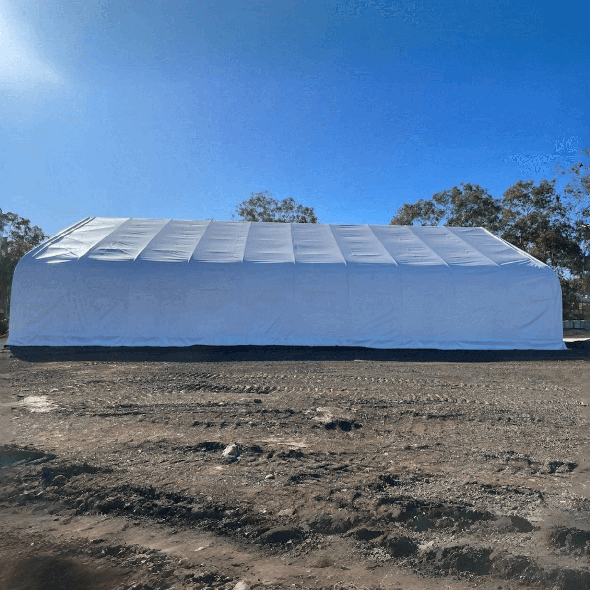 W 50FT x L 80FT x H 23FT Double Truss Storage Shelter