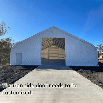 W 50FT x L 80FT x H 23FT Double Truss Storage Shelter