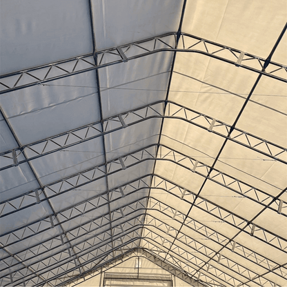 W 70FT x L 120FT x H 28FT Double Truss Storage Shelter