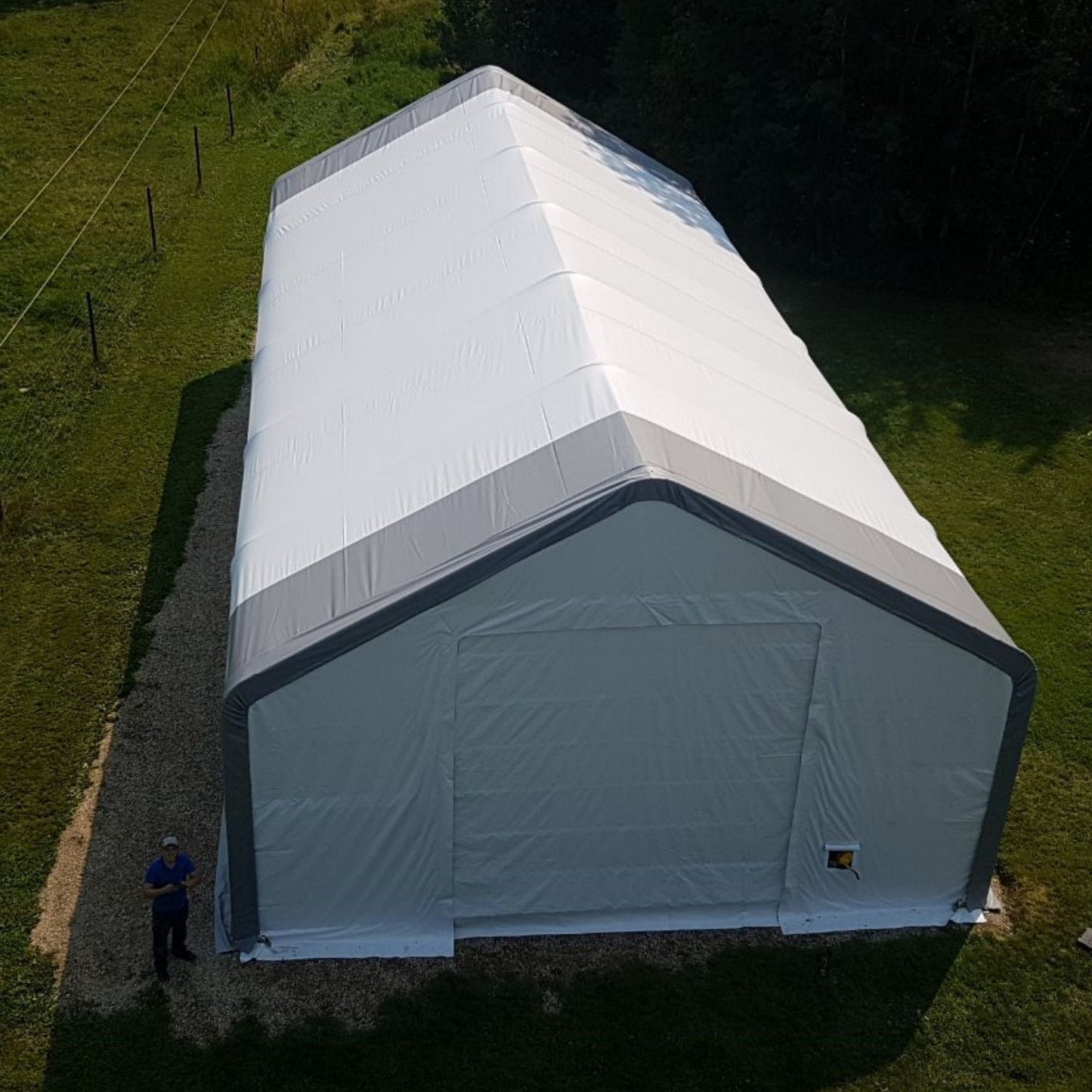 W 30FT x L 80FT x H 20FT Double Truss Storage Shelter