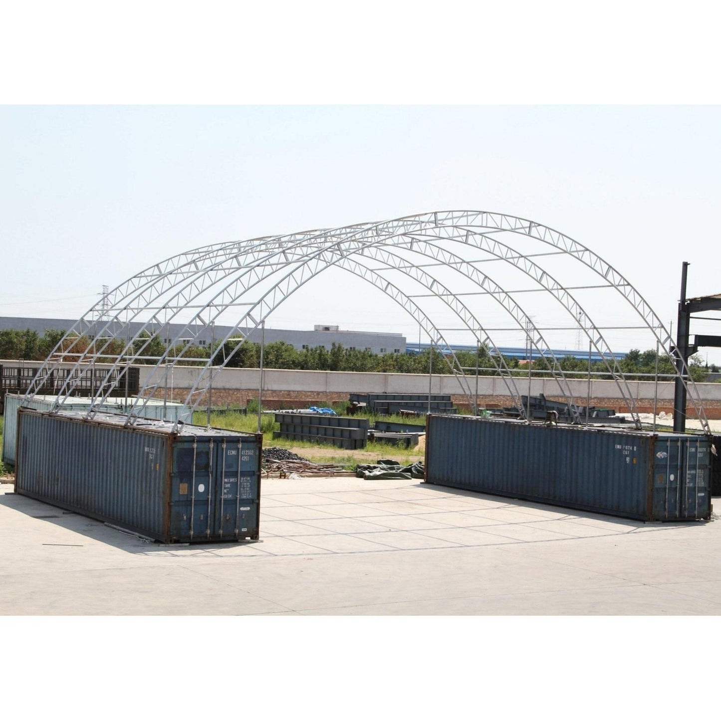 60FT x 40FT x 20FT Double Truss Container Canopy Shelter