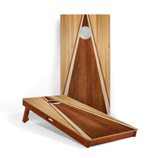 Classic Wood Triangle Mahogany Pathfinder Cornhole Boards
